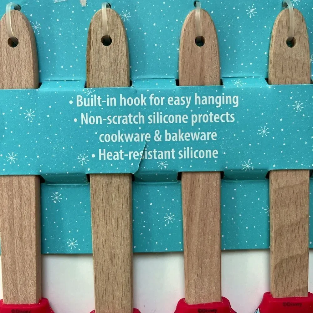 Disney Stitch 4pk Spatula Set Christmas Santa “Scrump Lights Holidays” NWT